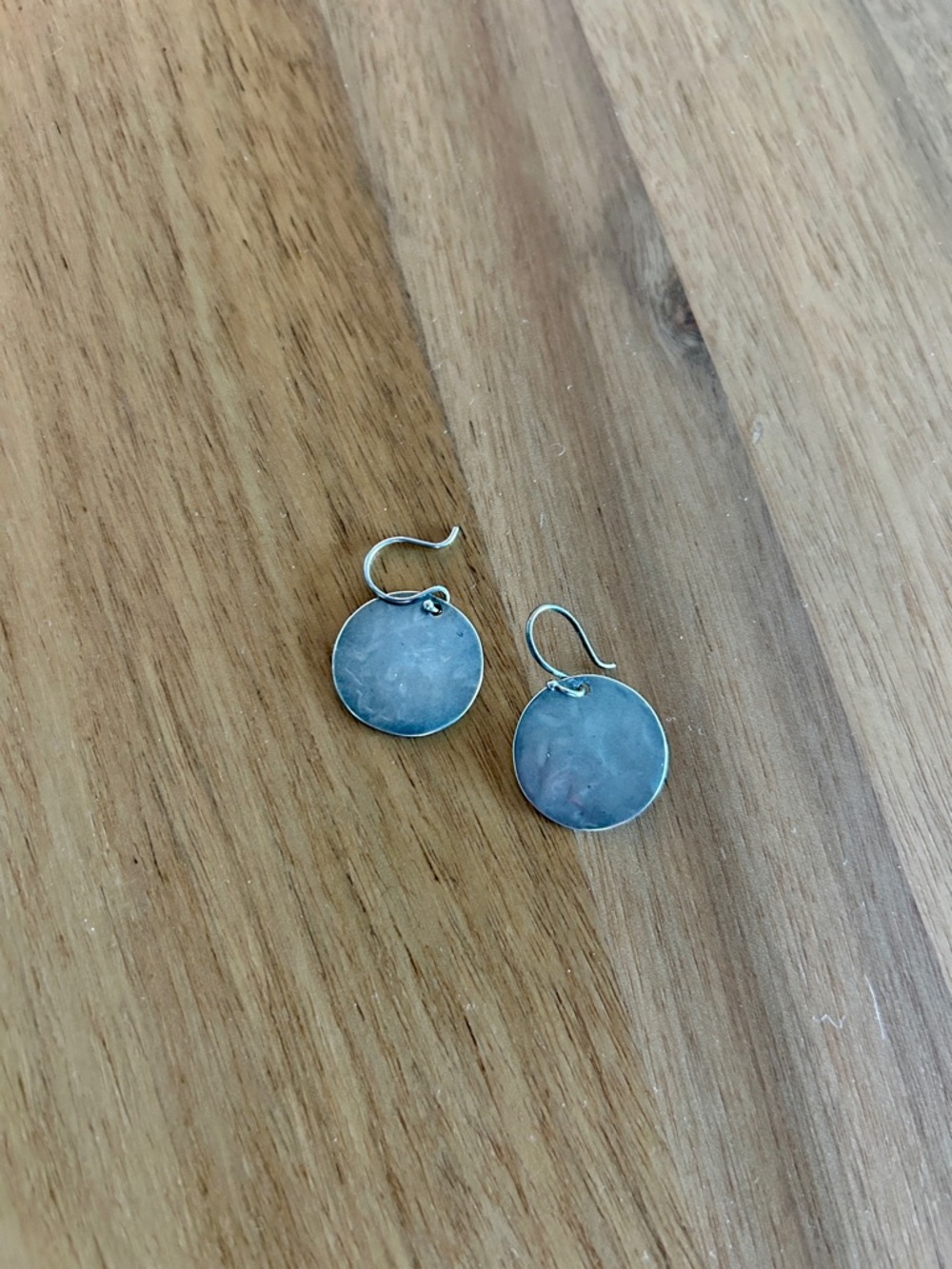 Me & Ro Sterling Silver Round Disc Drop Earrings